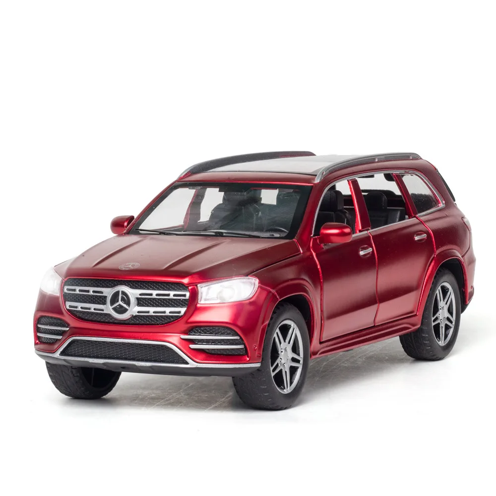 

1:32 Alloy Car Model Toy Car Diecast Toy Vehicle Benzs-GLS-580 SUV Sound And Light Pull Bak Car For Kids Car Accessories Gift