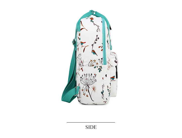 Flower print bag female College wind school students backpack girls Bagpack Mochila Multifunction large capacity Laptop backpack