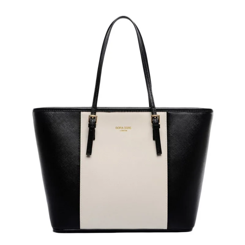 Litthing сумки для женщин роскошные сумки женская сумка для покупок Большая вместительная классическая женская сумка через плечо - Цвет: black white A