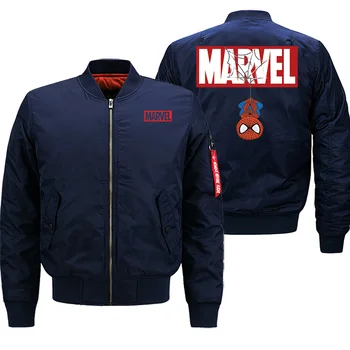 

Funny Spiderman Marvel Autumn Winter 2019 Hot Sale Streetwear Jackets Men Fashion Coat Thick Zipper Bomber Motorcycle Jacket