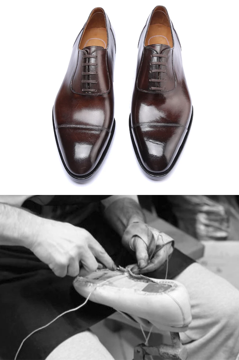 Мужские модельные туфли из натуральной кожи; винтажные Туфли-оксфорды ручной работы в стиле ретро; деловые Модные Туфли-оксфорды для свадебной вечеринки
