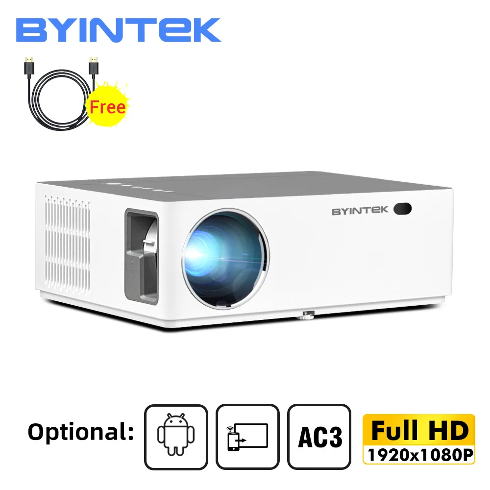 Beamer Video-Projector Cinema 3D Byintek K20 Android Home Theater Full-Hd LED Smart 1080P