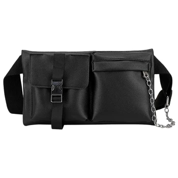 

Tooling Women's Waist Bag Fashion Trend PU Leather Sports Fitness Chest Bag Luxury Travel Tooling Bag