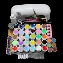 9 Вт УФ лампа УФ гели гель набор для ногтей моющее средство Плюс Топ гель инструмент для полировки ногтей наконечник набор пилка кисть, полировщик ногтей Инструменты Набор