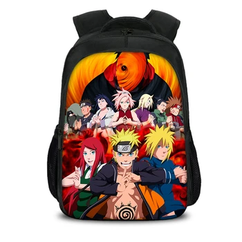 

NARUTO Kids Nylon School Bags Waterproof Primary School Backpack Children Uzumaki Kakashi Laptop Schoolbag Orthopedic Backpacks