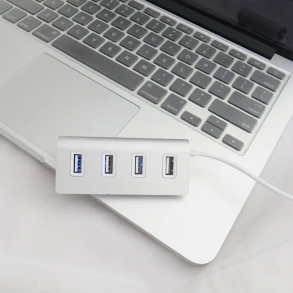 Высокоскоростной концентратор USB 2,0 type-c из алюминиевого сплава 4 usb-порта