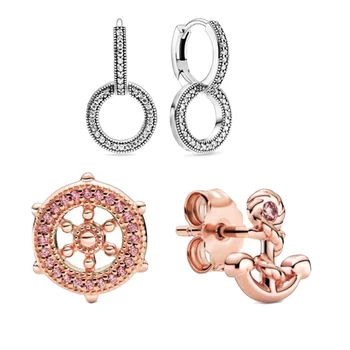 

2020 Genuine 925 Sterling Silver Stud Earrings Helm Stud Earrings for Women Fashion Sterling Silver Jewelry