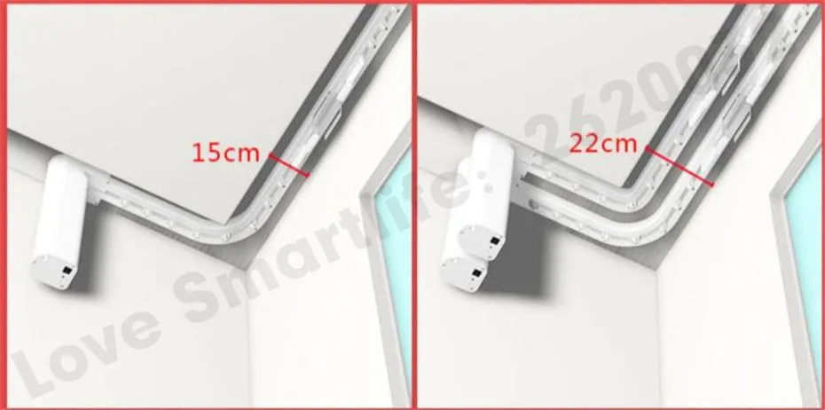 Customize Super Quiet Electric Curtain Track for Aqara B1 motor,Mijia Smart Curtain Rails System,Mi Home App,Free to EU Country-9