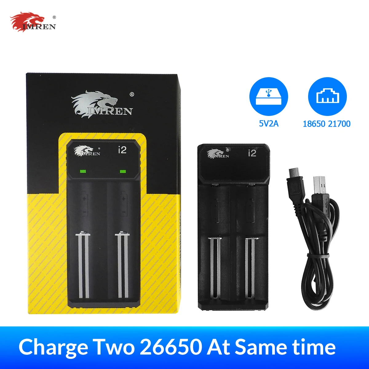 18650 Lithium Rechargeable Battery Charger Fast Charger Lithium