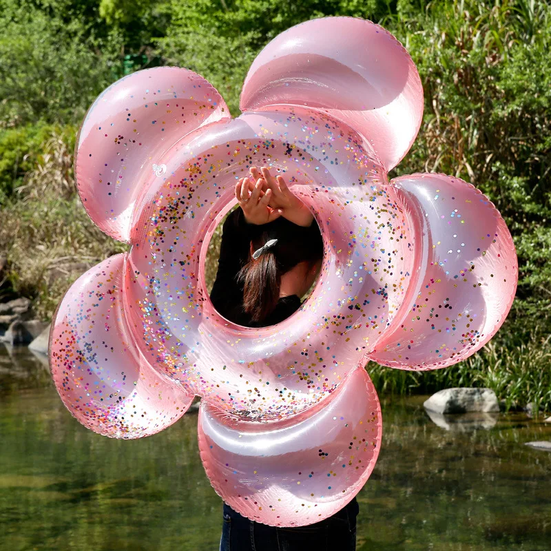 

2019 New off-the-Shelf Inflatable Flowers Float ye xia quan Adult Flowers fu pai chuang Clouds Rainbow Swimming Race