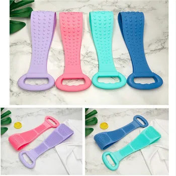 

Silicone bath towel bath brush long massage rub back rub rub mud bath with bath artifact