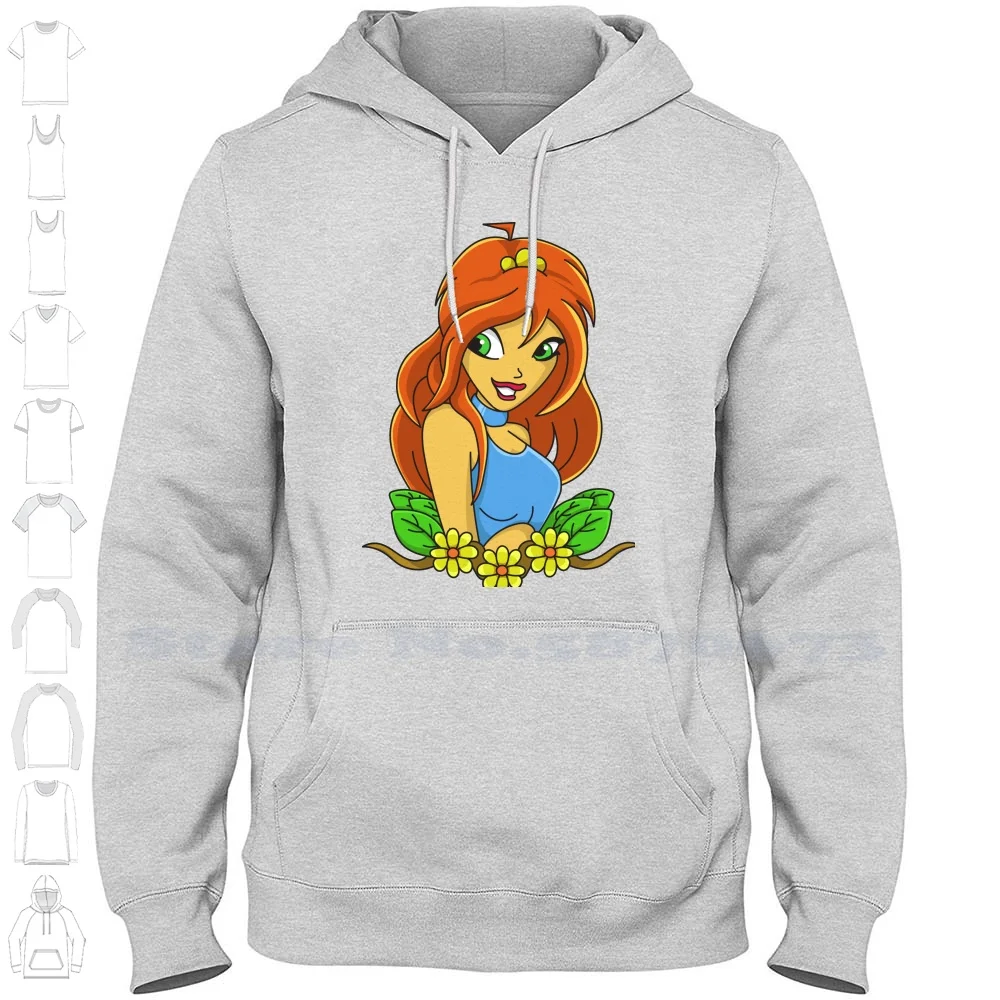 Felpa Con Cappuccio Bloom-Manica Lunga Felpa Winx Bloom Bloom Winx Cartoon Flower