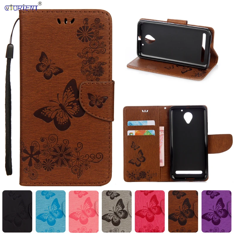 Filp Case for Lenovo Vibe C2 C 2 K10a40 K10 a40 VibeC2 Phone Leather Cover K10a 40 Butterfly Bags | Мобильные телефоны и