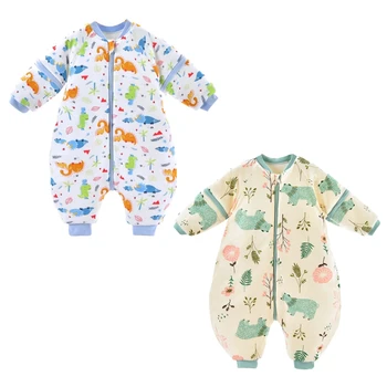 

Baby Straddle Sleeping Bag Detachable Sleeves Sleepwear Warm Anti-kick Sleepsack R2JF