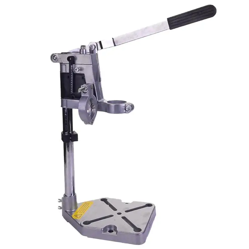 

alloet Aluminum bench Drill Stand Double-head Electric Drill Base Frame Drill Holder Grinder accessories for Woodwork Sliver New