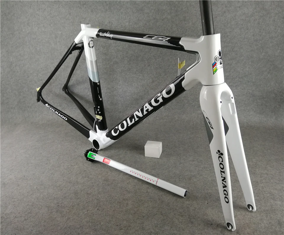 T1100 UD Глянцевая белая черная углеродная дорожная рама Colnago C64 + руль седло клетки