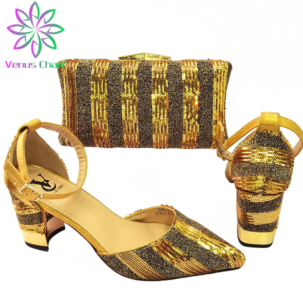Comfortable Heels Lady Shoes And Bag 