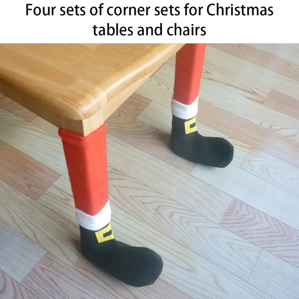 Защита мебели стул ноги носки тканевые перчатки пол стол покрытия для ног рождественские украшения носочки