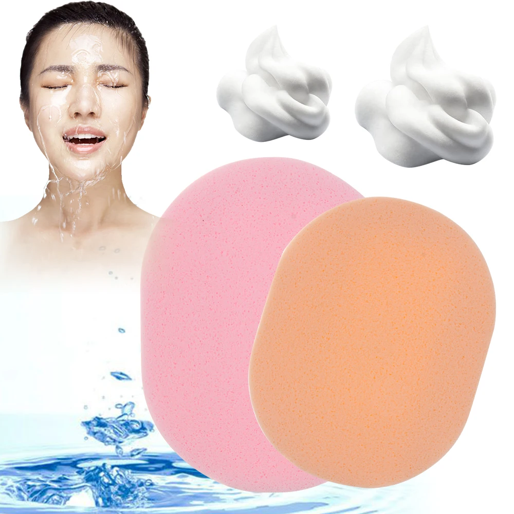 5Pcs Soft Konjac Facial Cleansing Sponge Cleanser Puff Face Body Washing Clean Bath Shower Scrub Skin Care Bathroom Supplies |