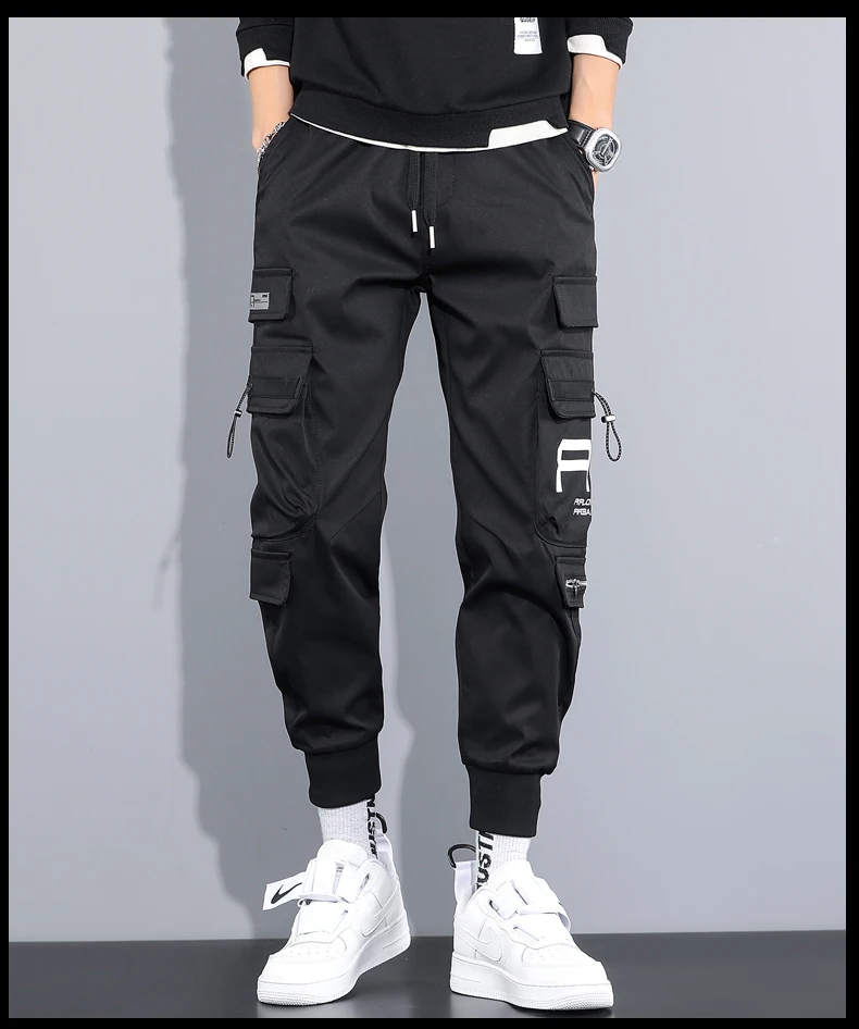 Cargo Pants Men Harajuku Japanese Fashion Jogging Military Techwear Running Streetwear Male Sports Suit Sweatpants Hip Hop Punk cargo jogger pants