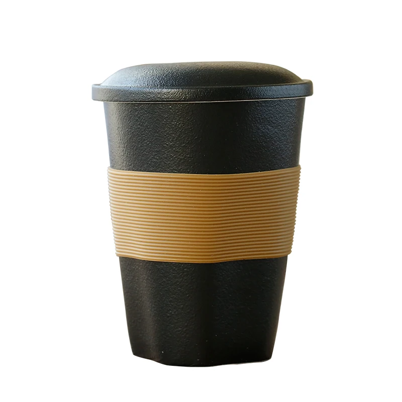 Портативная керамическая кофейная кружка для путешествий белые скандинавские