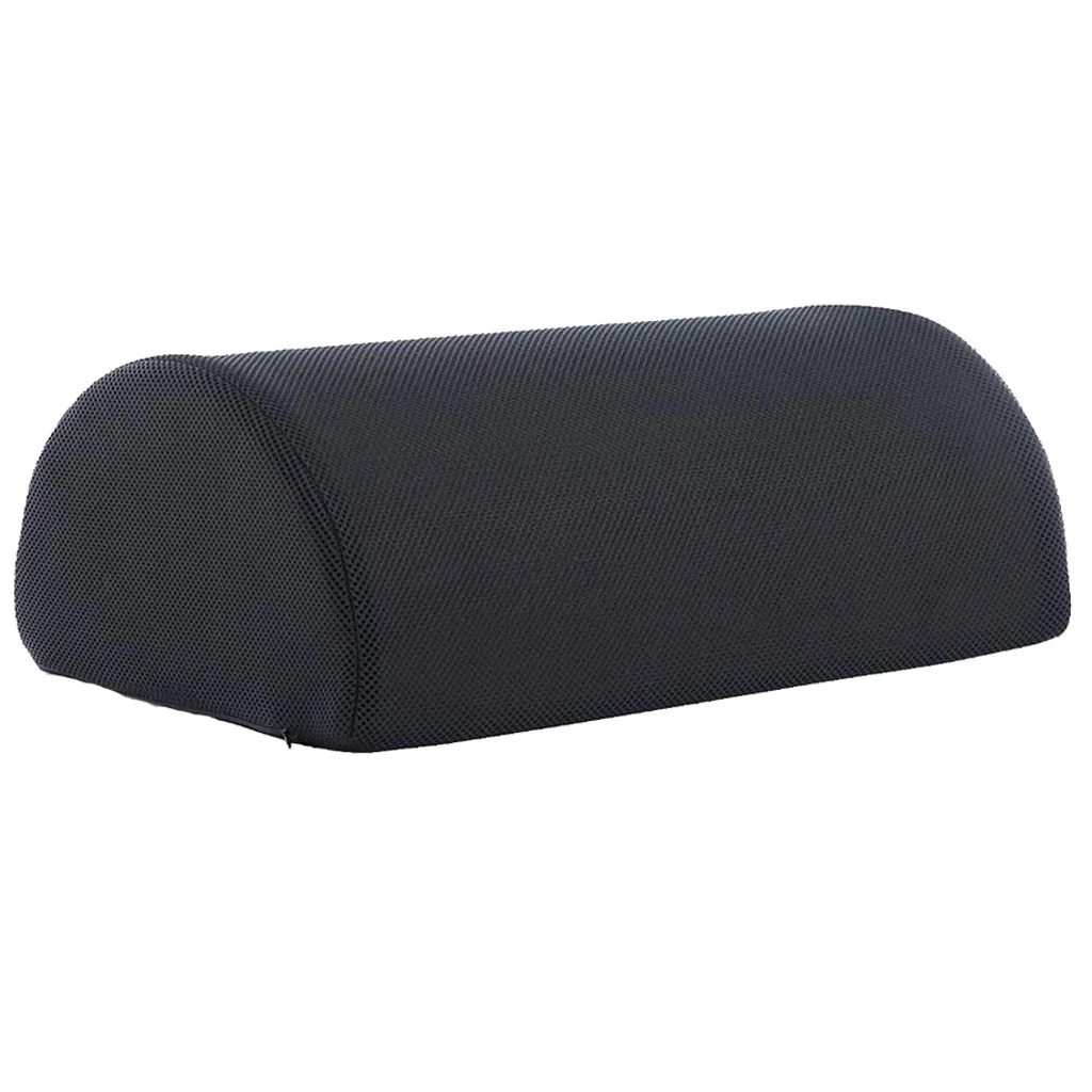 Memory Foam Footrest Cushion Half Moon Half Cylinder Bolster Under Desk Ergonomic Pillow for Office Travel Plane