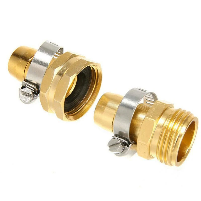 Garden 3/4 Copper Joint Hose Repairing Kit Hose Quick Connector Male Female Connector Set For Watering Pipe Irrigation Tools