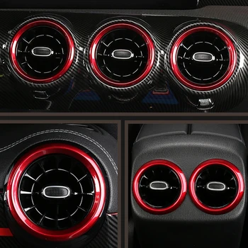 

For Mercedes-Benz A Class (W177) 2019 2020 ABS Plastic Interior Air Condition AC Vent Outlet Cover Trim 7pcs Car Styling