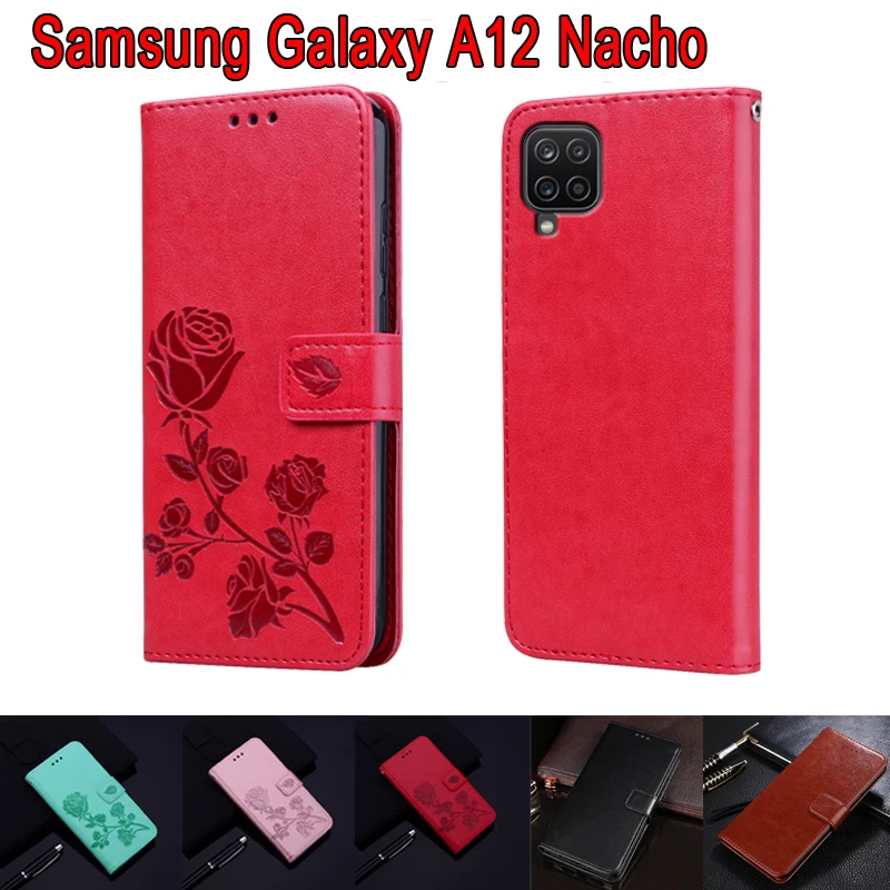 Wallet Cover For Samsung Galaxy A12 Nacho Exynos 850 Case Flip Leather Shell Book On Samsung A12 A 12 Case Phone Protective Etui