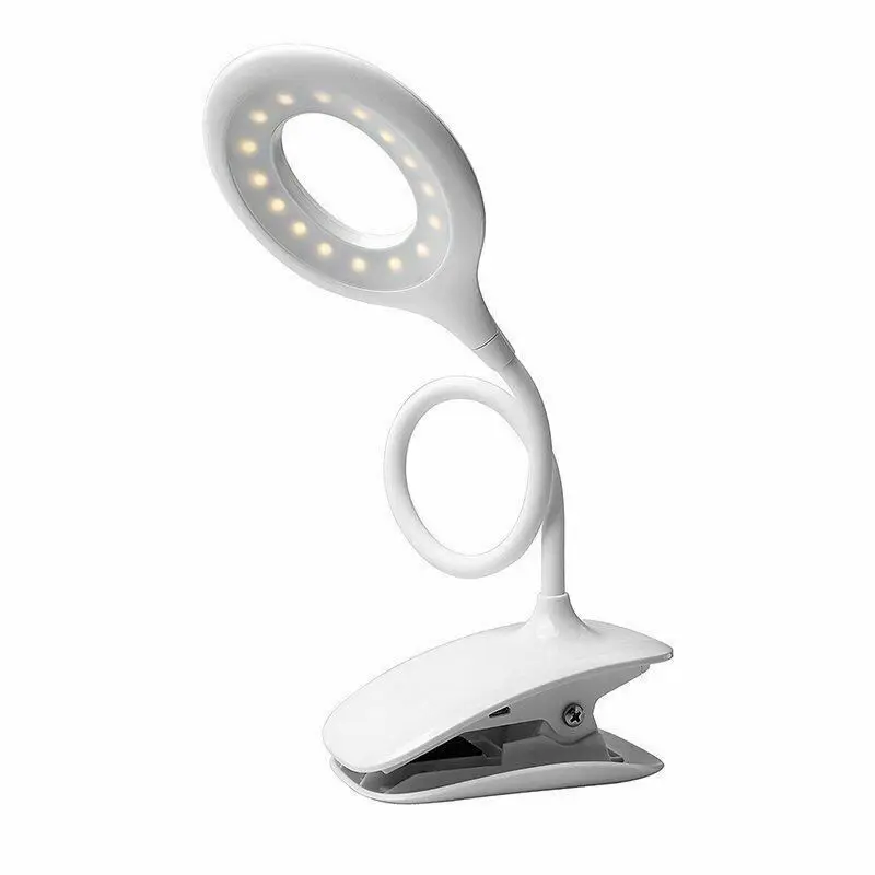 Flexible LED Desk Clip-on Lamp Bed Beside Eye Protection Reading USB Table Light | Лампы и освещение