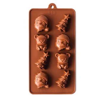 

Christmas DIY Chocolate Mold Silicone Spoon Chocolate Baking Tools Non-stick Cake Mold Jelly&Candy 3D Mold Decoration DIY#30