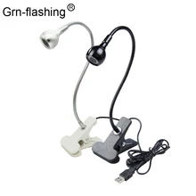 Регулируемый светодиодный Настольный светильник с зарядкой через usb Гибкие настольные лампы 1 Вт защита для глаз светодиодный настольный светильник с зажимом