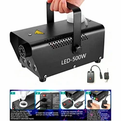 Machine à brouillard de 500W avec lumières de LED de rvb, Machine à fumée de LED de DJ avec télécommande sans fil/filaire pour des effets de scène de fêtes et de mariages 