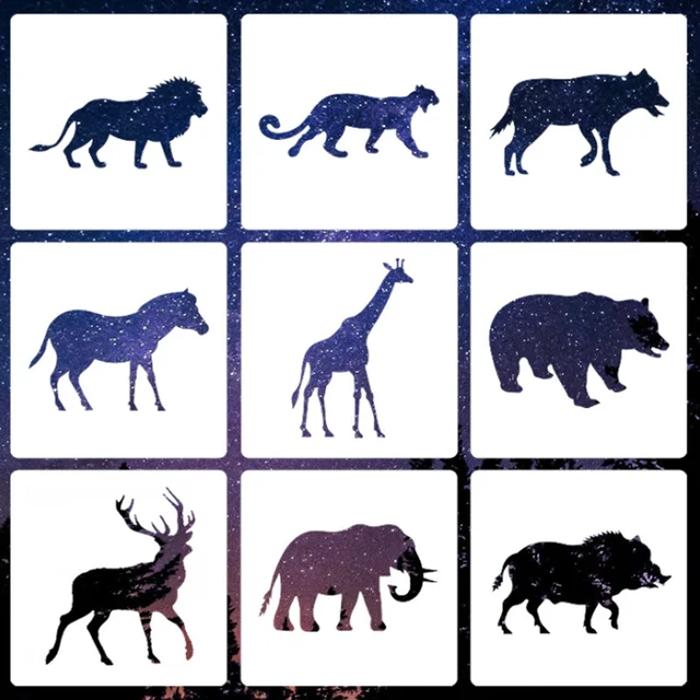 African Animal Stencils