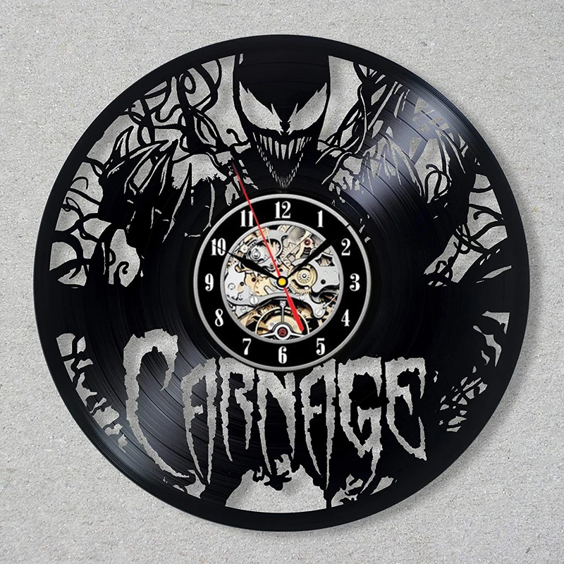 Виниловые настенные часы современный дизайн креативные Carnage Venom домашние