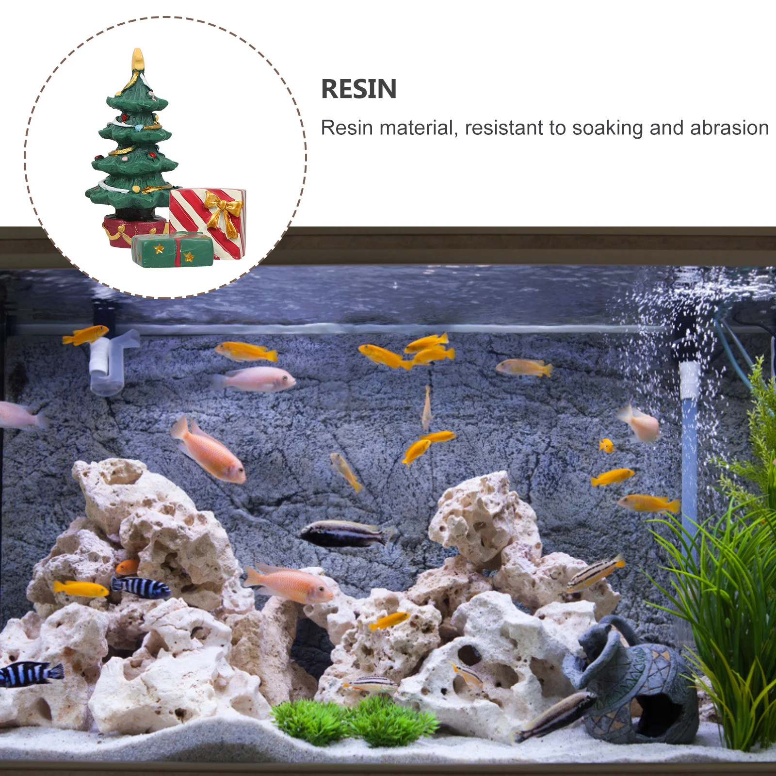 morfine Kreek hek 1 Set Aquarium Ornament Mini Kerst Xmas Tree Geschenkdoos Aquarium Decor| Decoraties| - AliExpress