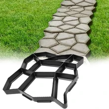 Betonowe formy kamienne łatka DIY Maker Cement betonowy ścieżka Maker spacer kamień rzeczny układarka na pejzaż z ogrodem chodnik chodnik tanie tanio CN (pochodzenie) Z tworzywa sztucznego