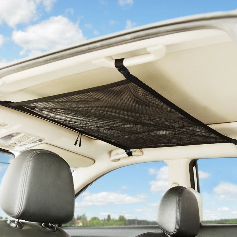 Car net pocket ceiling storage bag car multi-function hanging storage bag self-driving fixed storage supplies