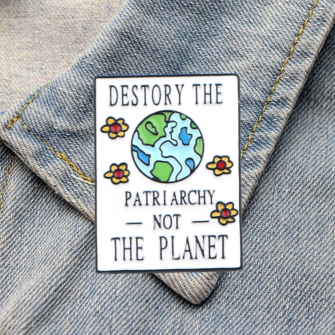

DZ468 Destroy The Patriarchy Not The Planet,Feminism Enamel Pins Brooch Badge Lapel Pin Jewelry