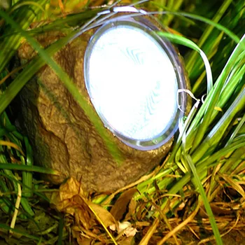

2 Pcs LED Flood Light Projector Waterproof LED Flood Light Solar Power Spotlight Simulation Stone Shape Lamp for Outdoor Garden