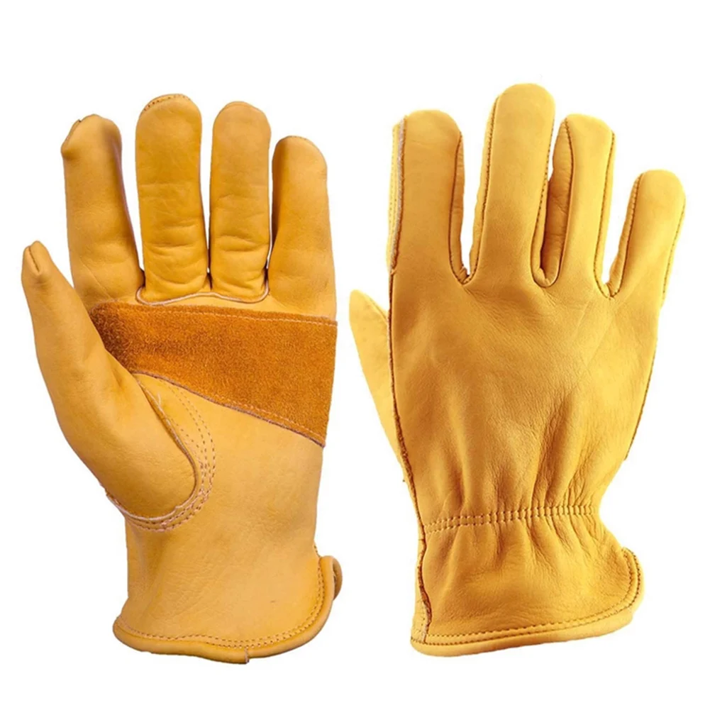 Unisex Cycling Stretchable Working Outdoor Five Fingers Gardening Leather Gloves Retro | Спорт и развлечения