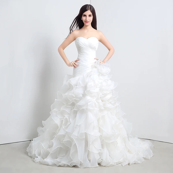 Klaar Om Goedkope Trouwjurk 2015 Nieuwe Sweetheart Pleats Ruches Organza Wit Ivoor Bridal Baljurken Chinese Jurken Klaar Om Goedkope Trouwjurk 2015 Nieuwe Sweetheart Pleats Ruches Organza Wit Ivoor Bridal Baljurken Chinese Jurken