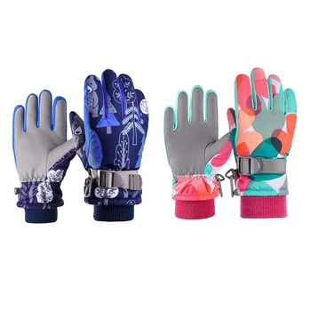

WHeeL UP Kids Ski Gloves Winter Waterproof Non-Slip for Snowboarding