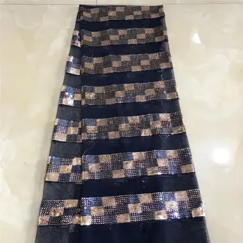 

High Quality African French Lace Fabric Latest Nigerian Lace Fabric Sequin Embroidery Lace Fabric For Wedding S343