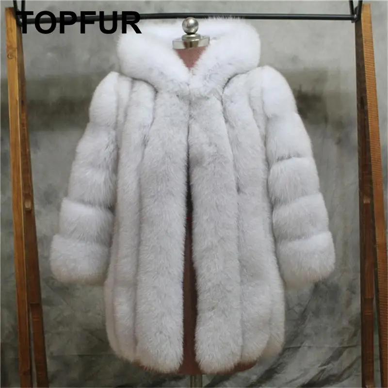 2016 Весна Натуральная цельная кожа натуральный Лисий мех пальто Роскошные