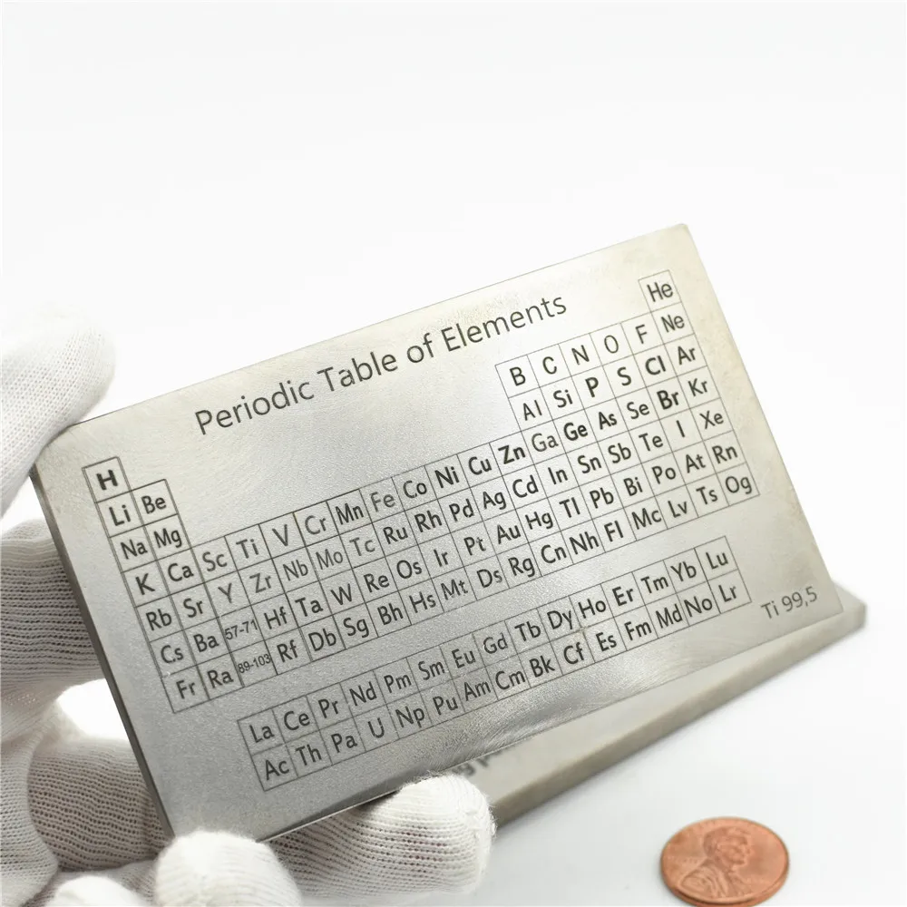 Титановая пластина с частотной таблицей с лазерной маркировкой для TA1 Pure Ti ручная работа DIY хобби ремесла дисплей научный подарок 100x60x5 мм