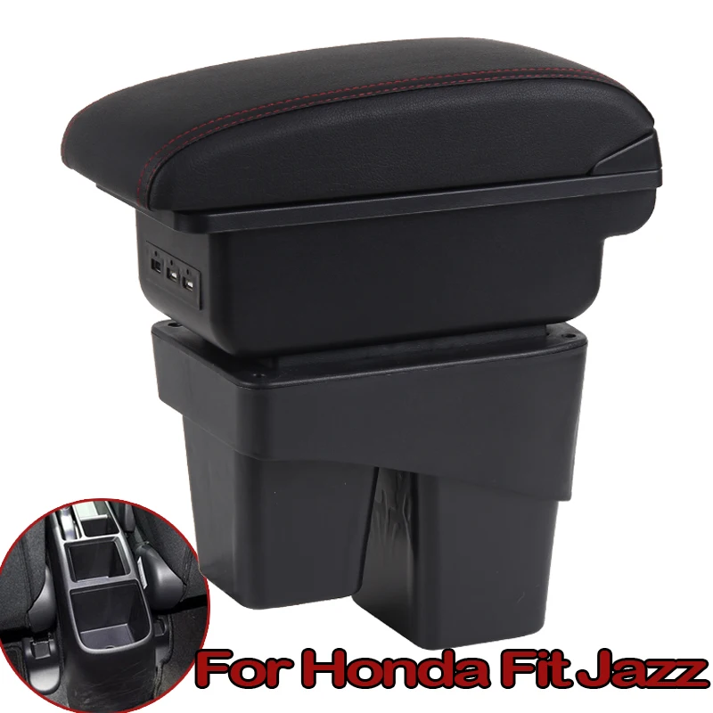 Подлокотник для Honda Fit Jazz 2014 2015 2016 2017 2018 центральная консоль контейнер хранения