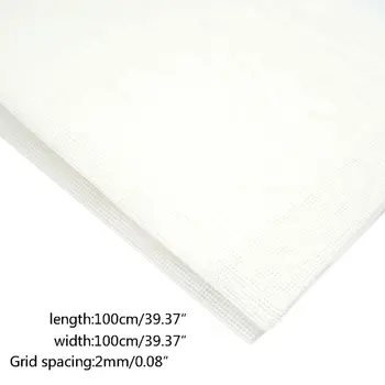 

100x100cm Mesh Cloth for Latch Hook Rug Hooking Making Tapestry Canvas DIY Tool Embroidery Craft