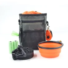 Свисток для обучения собак+ сумка для угощений сумка и чаша набор щенок закуска награда поясная сумка принадлежности для дрессировки собак оборудование