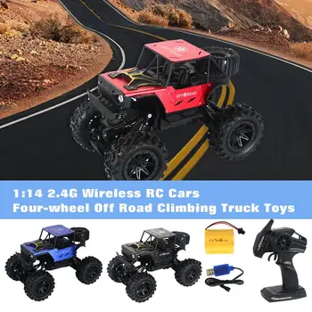 

1:14 2.4G Wireless RC Cars Four-wheel Off Road Climbing Truck Toys Alloy Vehicles With Vacuum Tires And Headlight In Stock